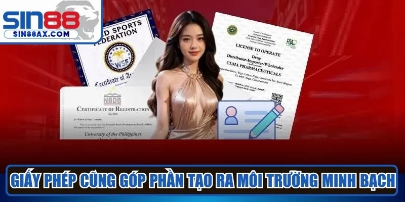 Giấy phép cũng góp phần tạo ra môi trường hoạt động minh bạch