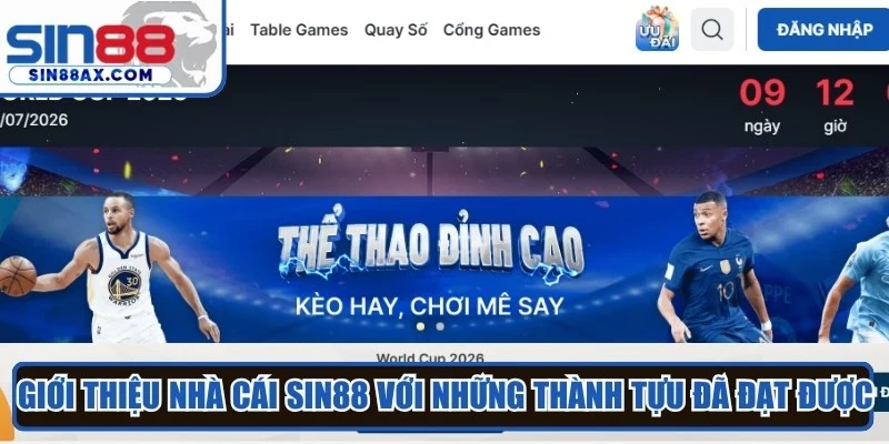 Giới thiệu nhà cái SIN88 với những thành tựu đã đạt được 