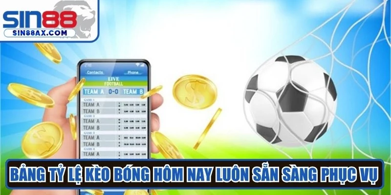 Bảng tỷ lệ kèo bóng hôm nay luôn sẵn sàng phục vụ nhu cầu giải trí của bạn
