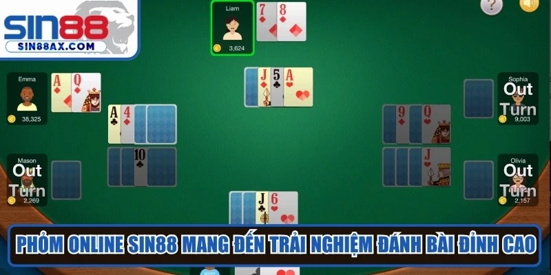 Phỏm online Sin88 mang đến trải nghiệm đánh bài đỉnh cao cho bài thủ